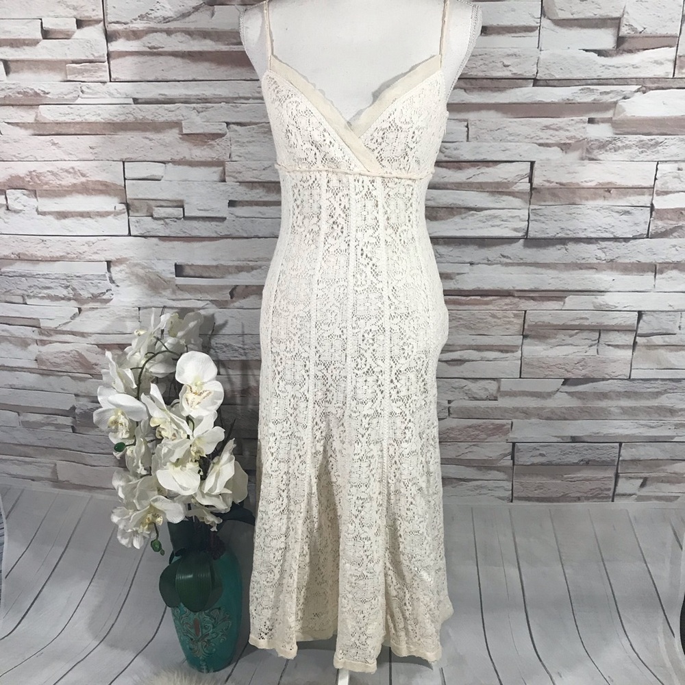 Ellie Tahari Lace Midi Dress Sz 10 (L17)